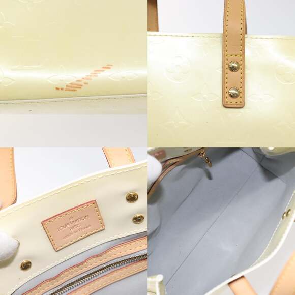 LOUIS VUITTON Monogram Vernis Reade PM Hand Bag Perle M91336 - Picture 11 of 12